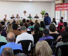 Posse da nova diretoria do SINTFUB. 02/01/2026 Foto: Beto Monteiro/Ascom GRE UnB